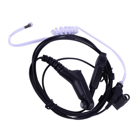 rubber push-button PTT waterproof air tube earphone for motorola APX2000 APX3000