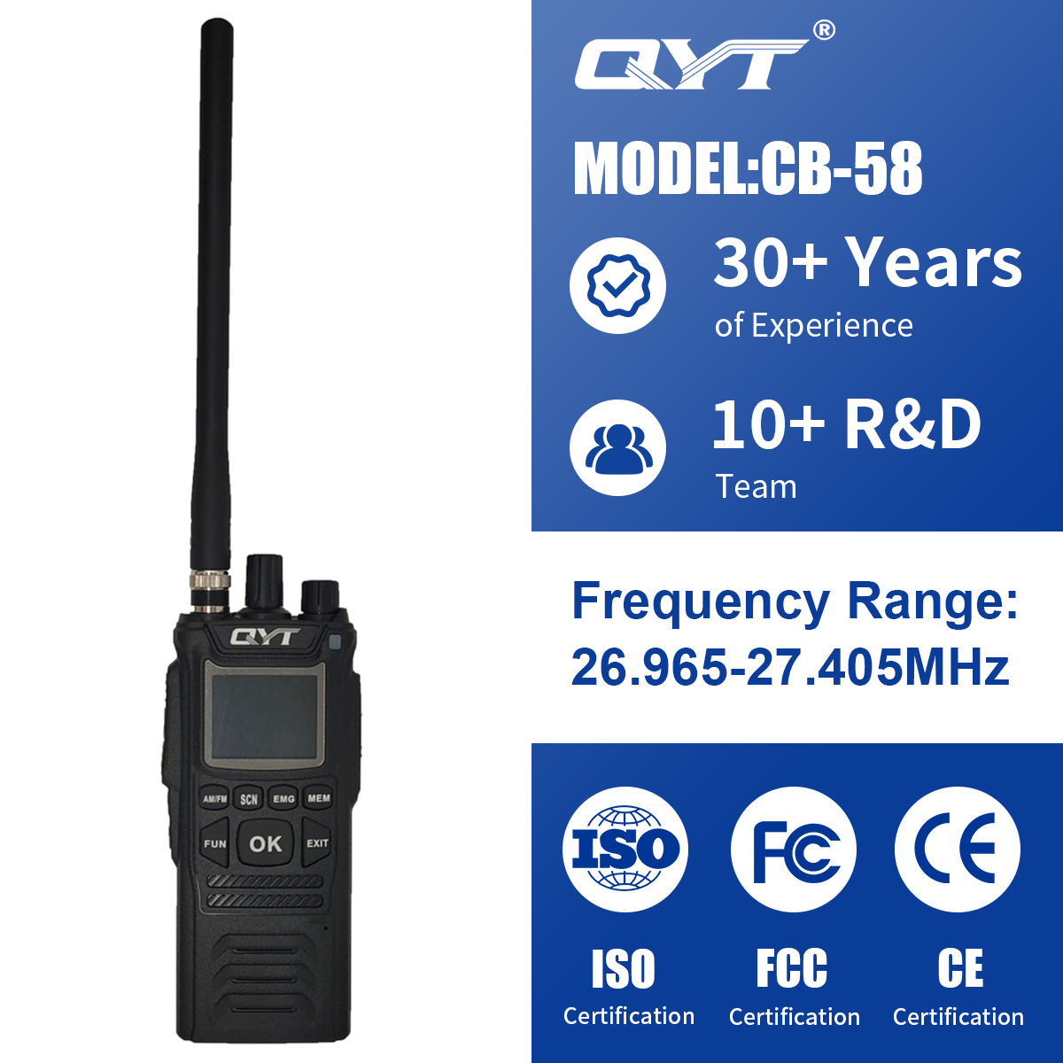 CB-58 handheld walkie-talkie