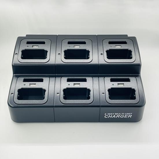 Customizable replaceable slot type 6 way multi unit intelligent GP3688 charger for walkie talkie battery