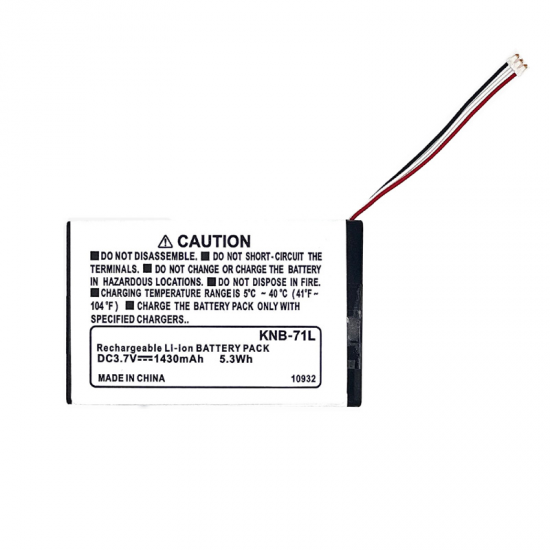 KNB-71L 3.7V 1430mAh Li-ion Replacement Battery Compatible with Kenwood PKT-23 Pocket Radio